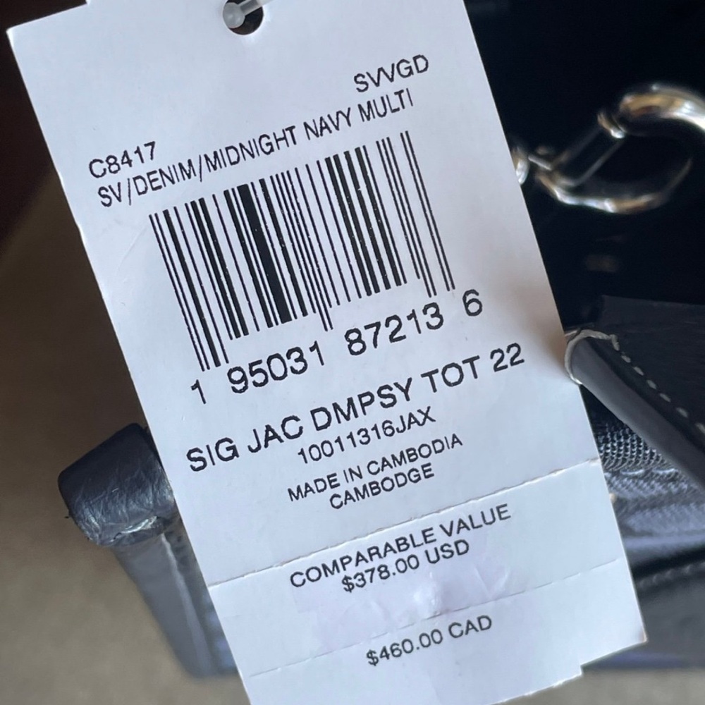 Coach Dempsey Denim 40 Tote - Picture 5 of 8